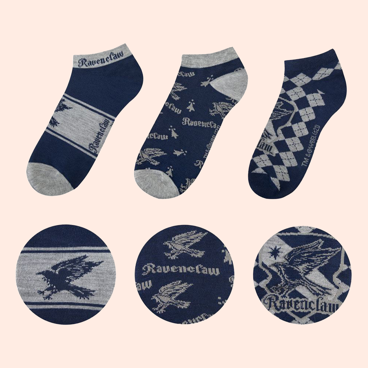 3 Paires de socquettes Serdaigle Harry Potter